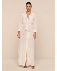 L'Agence - Cameron Silk Shirt Dress - Lyst