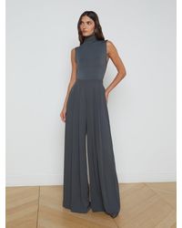 L'Agence - Nova Pleated Wide-Leg Pants - Lyst