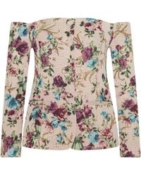 L'Agence - Top Blazer Alice, Imprimé À Fleurs Style Tapisserie - Lyst