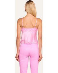 L'Agence - Kimber Silk Lace Camisole - Lyst