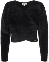 L'Agence - Pull Cache-Cœur Antonella, Noir - Lyst