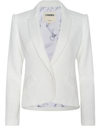 L'Agence - Jennah Tweed Blazer - Lyst