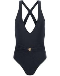 L'Agence - Lisa Plunge One-Piece Swimsuit - Lyst
