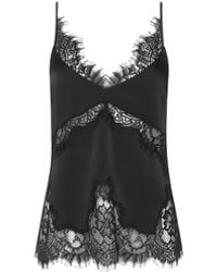 L'Agence - Mitsu Satin Lace Camisole - Lyst