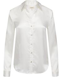 L'Agence - Tyler Silk Blouse - Lyst