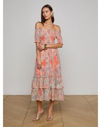 L'Agence - Oriel Off-The-Shoulder Dress - Lyst