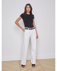 L'Agence - Jean Taille Haute À Jambe Large Clayton De En - Lyst