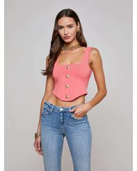 L'Agence - Top Saga, Rose Corail/Doré - Lyst