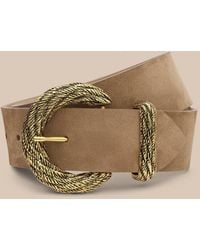 L'Agence - Adelle Suede Belt - Lyst