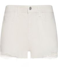 L'Agence - Clark Distressed Jean Short - Lyst