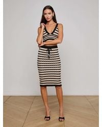 L'Agence - Lacen Pointelle Knit Skirt - Lyst