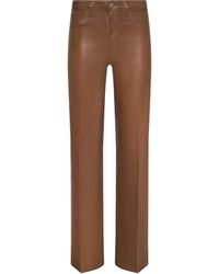 L'Agence - Jean Large En Denim Enduit Clayton, Enduit Cognac Clair - Lyst