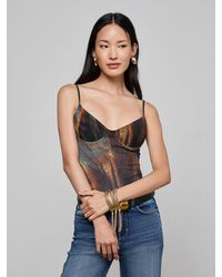 L'Agence - 'Agence Elowen Mesh Bodysuit - Lyst