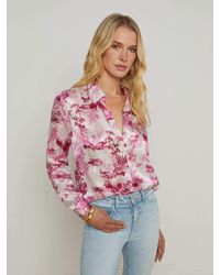 L'Agence - 'Agence Tyler Silk Blouse Top - Lyst