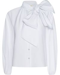 L'Agence - Deon Tie-Neck Blouse Top - Lyst