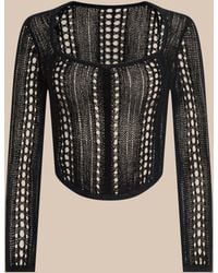 L'Agence - Orine Pointelle Knit Top - Lyst
