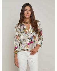 L'Agence - 'Agence Dani Silk Blouse Top - Lyst