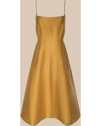 L'Agence - Meredith Linen-Blend Dress - Lyst