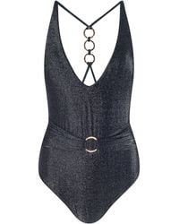 L'Agence - Lisa Plunge One-Piece Swimsuit - Lyst