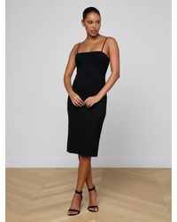 L'Agence - Eira Midi Dress - Lyst