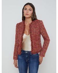 L'Agence - Angelina Tweed Jacket - Lyst