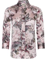 L'Agence - Dani Silk Blouse Top - Lyst