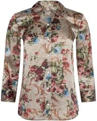 L'Agence - Chemisier En Soie Dani, Imprimé À Fleurs Style Tapisserie - Lyst