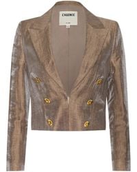 L'Agence - Inez Cropped Blazer - Lyst