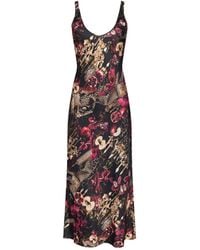 L'Agence - Akiya Satin Maxi Dress - Lyst