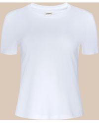 L'Agence - Aileen Cotton Crewneck T-Shirt - Lyst