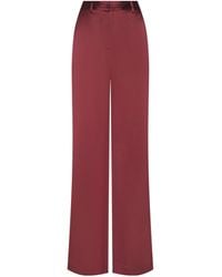 L'Agence - Pilar Silk Wide-Leg Pants - Lyst