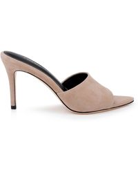 L'Agence - Lolita Suede Open-Toe Mule - Lyst