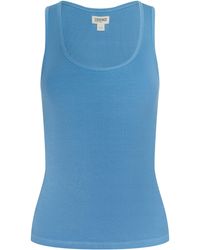 L'Agence - Débardeur À Encolure Dégagée Adira, Bleu - Lyst