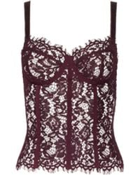 L'Agence - Jenny Lace Bustier - Lyst
