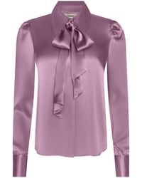 L'Agence - Honey Silk Blouse Top - Lyst