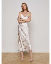 L'Agence - Seridie Silk Slip Dress - Lyst