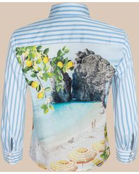 L'Agence - 'Agence Fawn Beach Print Shirt - Lyst
