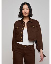 L'Agence - Koda Fringe Jean Jacket - Lyst