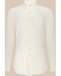 L'Agence - Babette Silk Blouse Top - Lyst