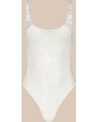 L'Agence - 'Agence Kalea Velvet Bodysuit - Lyst