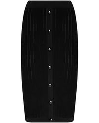 L'Agence - Melania Pointelle Knit Skirt - Lyst