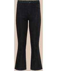 L'Agence - Kendra Coated Cropped Flare Jean - Lyst