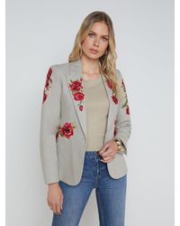 L'Agence - Clementine Embroidered Blazer - Lyst