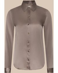L'Agence - Tyler Silk Blouse Top - Lyst