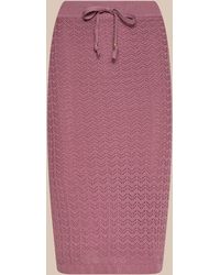 L'Agence - 'Agence Lacen Pointelle Knit Skirt - Lyst