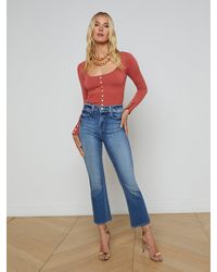 L'Agence - Mira Cropped Bootcut Jean - Lyst