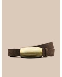 L'Agence - Machado Suede Belt - Lyst