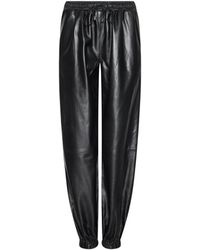 L'Agence - Mariko Leather Jogger Pants - Lyst
