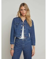L'Agence - 'Agence Koda Cropped Denim Jacket - Lyst