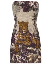 L'Agence - Renee Tapestry Mini Dress - Lyst